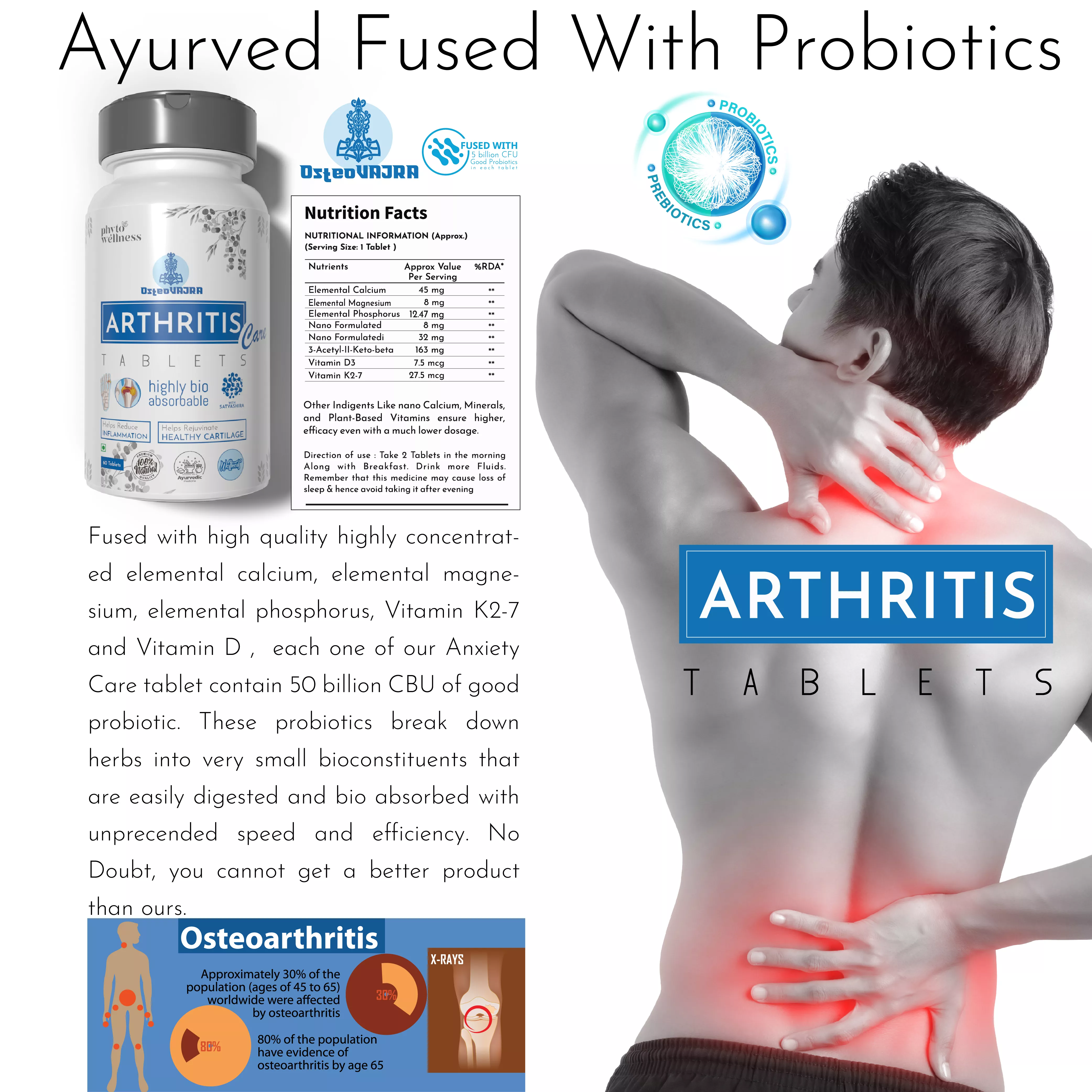 Probiotic Arthiritis Care 60 Tablets
